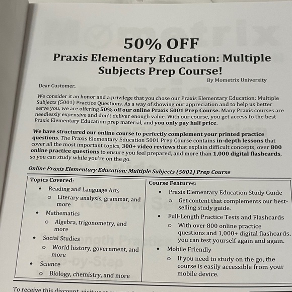 Mometrix Praxis Study Guide - Picture 3 of 5